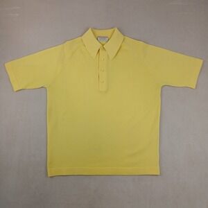 Vintage McGregor Small Mens Knit Polo Shirt FLAWS 1970's 21x25 Cropped